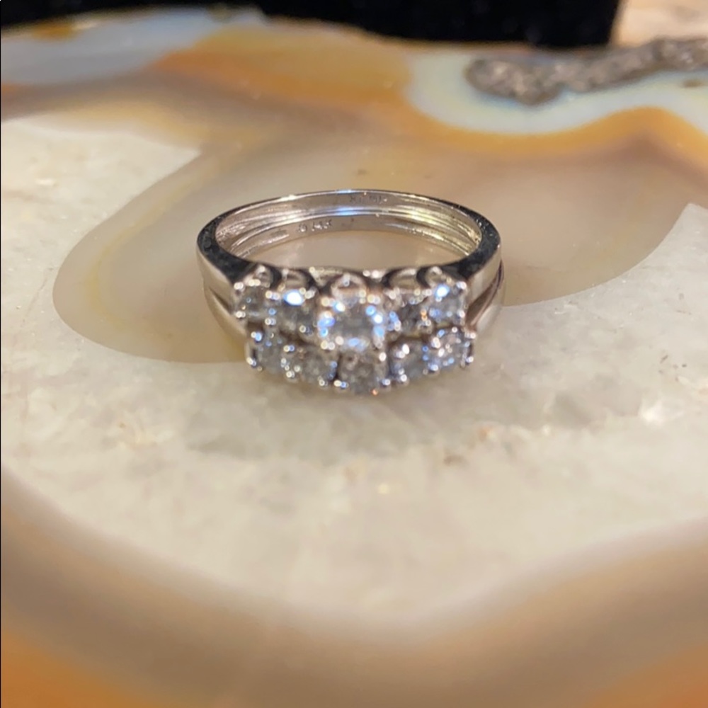Do not share - relisted 14k WG 10 diamond Wedding ring set, NWOT - Picture 2 of 8